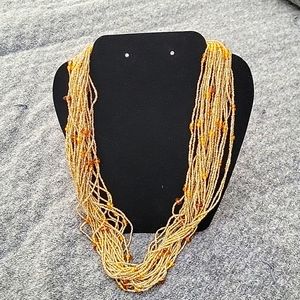 Gold beaded necklace